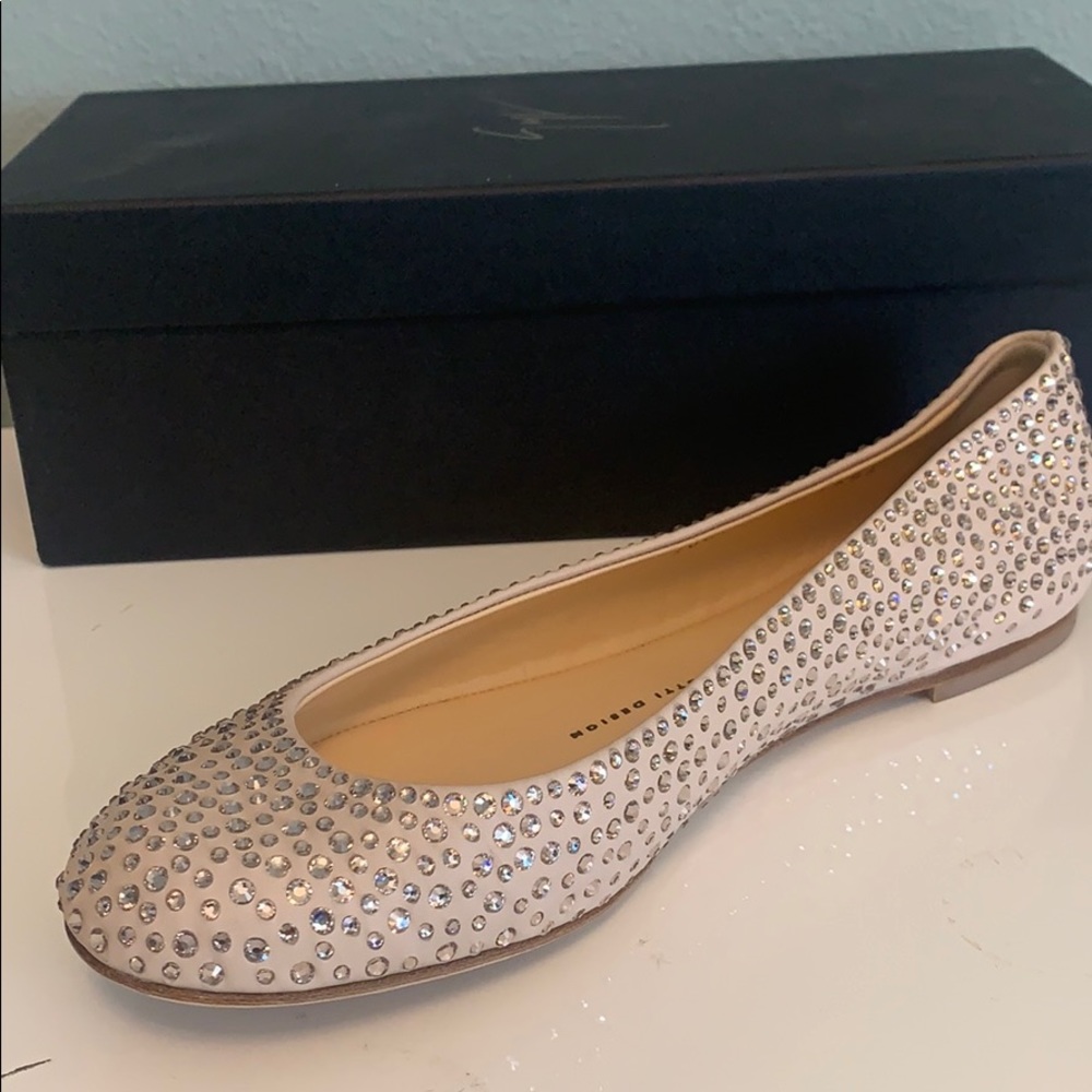 Giuseppe Zanotti Swarovski Crystal Ballet Flats